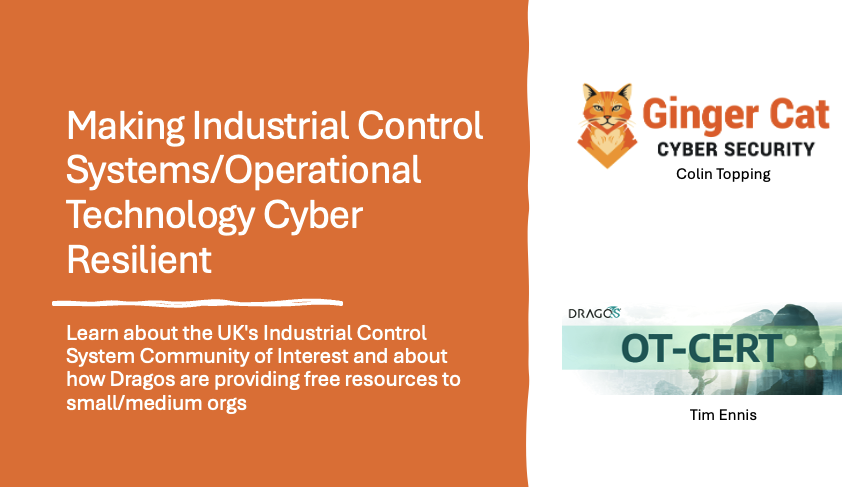 Making Industrial Control Systems/Operational Technology Cyber Resilient
